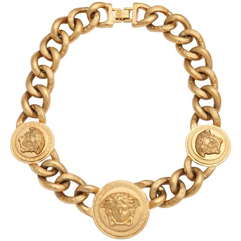 versace golden chain|versace gold chain necklace.